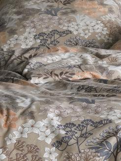 Irisette Feinbiber Bettwäsche Koala 155x220 Blumen Blüten sand rost 8488-80