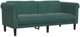 vidaXL Sofa 2-Sitzer Dunkelgrün Samt 372577