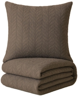 One Home Bettwäsche Prägemuster Blumen, Flanell, 2 teilig, geblümt Damast, kuschelig flauschig Warm Weich Flanell Teddy Plüsch