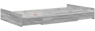 vidaXL Aufbewahrungsbettgestell Graues Sonoma 120 x 190 cm 3335330
