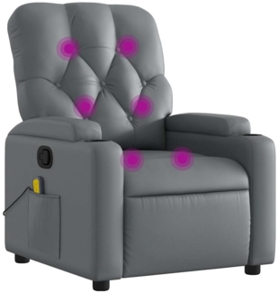 vidaXL Massagesessel Relaxsessel Grau Kunstleder 3206086