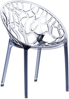 CLP Wetterbeständiger Stapelstuhl Crystal aus Kunststoff,grau