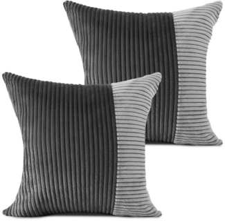 Amilian Dekokissen 2er Set - Kissen mit Füllung & Bezug - Zierkissen Set 2 Stück, Kuschelkissen, Kopfkissen 40x40 cm mit abnehmbarem Kissenbezug