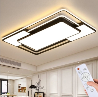 style home Deckenleuchte LED Deckenlampe dimmbar mit Fernbedienung, 150W, Warmweiß bis Kaltweiß 3000K-6000K, 90*60*6cm, für Wohnzimmer Esszimmer Küche Büro