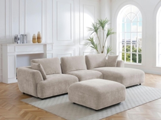 Vente-unique - Hocker - Stoff - Beige - TINDRALO