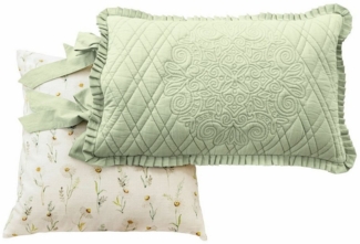 Mirabeau Kissenhülle Kissenhülle 2er Set Lentilly grün/weiß