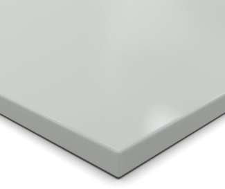 Dekor Spanplatte 19mm Tischplatte grau melaminharzbeschichtet mit ABS Kante Umleimer - Größe 100 x 40 cm - Höhe 1,9 cm - Farbe Lichtgrau