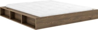 Karup Design Futonbett Ziggy, in mehreren Breiten, zertifiziertes Massivholz, praktische Ablagefläche neben der Matratze, viel Stauraum