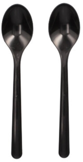 50 "Circulware" Mehrweg-Kaffeelöffel PP-MF 13 cm schwarz extra stabil