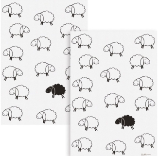 Kracht Geschirrtuch Frottier-Geschirrtuch 2er-Pack, Baumwolle Motiv