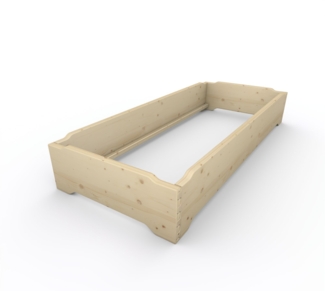 Stapelbett Holzbett (Fichte) "Gäste-Edi" 80 x 200cm 33cm Gästebett Jugendbett