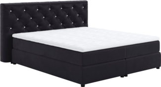 COTTA Boxspringbett Castle, mit Strasssteinen im Kopfteil, inkl. Topper