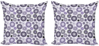 Abakuhaus Kissenbezüge Modern Accent Doppelseitiger Digitaldruck, (2 Stück), Schwarz Lila Mandala