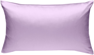 Bettwaesche-mit-Stil Mako-Satin / Baumwollsatin Bettwäsche uni / einfarbig flieder rosa Kissenbezug 40x60 cm