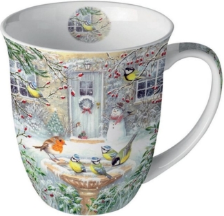 Ambiente Luxury Paper Products Becher Sommer, Blumen, Tiere, Pflanzen, Bäume, Herbst, Mug, Kollektion, 1-tlg, Porzellan Tasse, Becher 0,4 l Freudenbad- Vögel, Rotkehlchen, Schneemann, Themen Tiere, Schnee - Eis Jahreszeit Winter, Winter, Geburtstag, Ho...