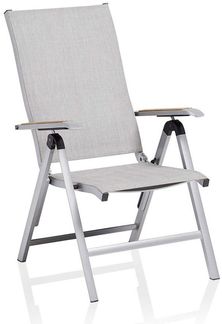Kettler Multipositionssessel Diamond Alu silber/hellgrau Klappsessel 50 x 48 x 43 cm