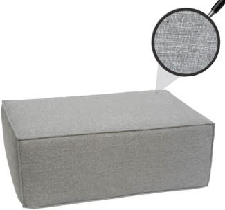 Ottomane/Zubehör für Sofa HWC-O54, Hocker Fußablage Recamiere Chaiselongue, Stoff/Textil 300g/m² 38x75x97cm ~ hellgrau