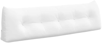 vidaXL Rücken Kissen Weiß 160 x 24 x 50 cm Stoff 42014539