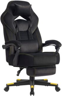 Gaming-Stuhl, ergonomischer Computerstuhl, Bürostuhl, mit Fußstütze, Kopfkissen, Lendenkissen, Oberfläche aus Samt