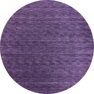 Morgenland Gabbeh Teppich - Softy - Uni - rund - 200 x 200 - Flieder