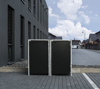 Hide Metall Mülltonnenbox für 2 Mülltonnen 240