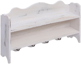 vidaXL Wandgarderobe Weiß 50 x 10 x 30 cm Holz 284235