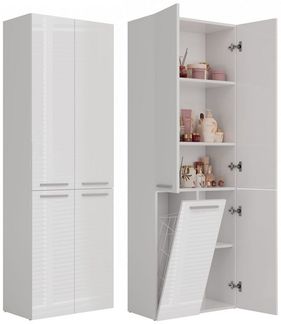 ibonto Hochschrank Badezimmerschrank & Regal Stilvoll Praktischer Aufbewahrung