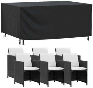 vidaXL Gartenmöbel-Abdeckungen 2 Stk. Schwarz 172x113x73cm Wasserdicht 3196425