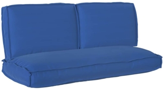 vidaXL Pallet Kissen Set mit Kissen 3 pcs Königsblau 120 x 50 x 12 cm 3402116