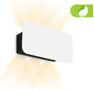 Briloner Leuchten Wandleuchte LED Wandlampe Extra-Warmweiß Wohnzimmer Esszimmer, LED fest integriert, 2700K - Extra - Warmweiß, Wandlampe Innen 17x9x4,3cm Schwarz 3W 300lm Innen ohne Stromanschluss