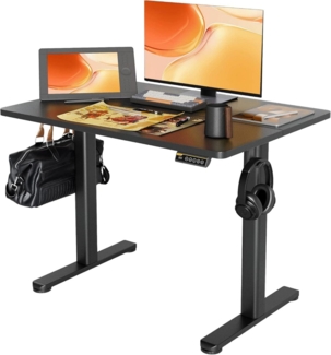 Elektrischer Schreibtisch 100x60 cm Standing Height Adjustable Desk Schwarz