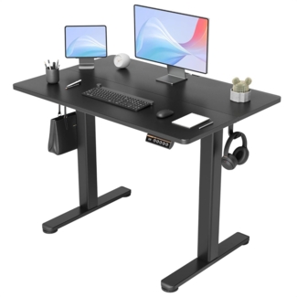 Elektrischer Schreibtisch 100x60 cm Standing Height Adjustable Desk Schwarz