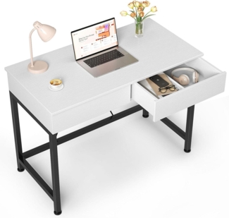 CAIYUN Schreibtisch mit Holzschubladen, Home Office Computertisch