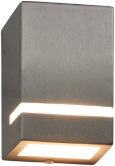 vidaXL Außenwandleuchten 2 Stk. 35 W Silbern Rechteckig 45650