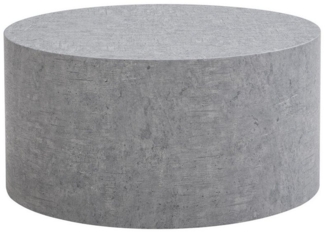 FINEBUY Couchtisch FB72764 (MONOBLOC 60 x 60 x 30 cm MDF Hochglanz Marmor Optik), Sofatisch, Kaffeetisch Klein Rund