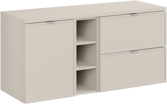 Badmöbel-Set 120 cm mit Tischplatte (46x120cm), Kaschmir matt