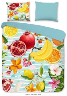 good morning Renforcé Bettwäsche 3 teilig Bettbezug 240x220 cm Kopfkissenbezug 60x70 cm Fruities 2356.99.03 Multi