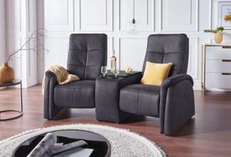 exxpo - sofa fashion 2-Sitzer Tivoli, Kinosofa mit Relaxfunktion, mit Ablagetisch und Stauraum, bequem und komfortabel