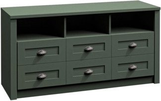 AX LIVING Kommode mit Schubladen Palmano K6S – 130 cm breit, Grün