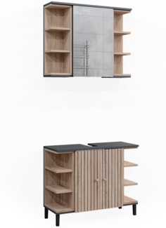 Badmöbel-Set Aquis Sonoma 2 Teile Vicco