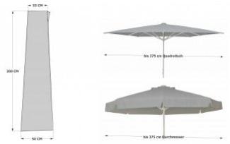 Grasekamp Schirmhülle 200x50 cm RV Polyester/PVC+Zu