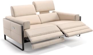 Sofanella 2-Sitzer MILO Ledercouch Ledersofa italienisch in Creme