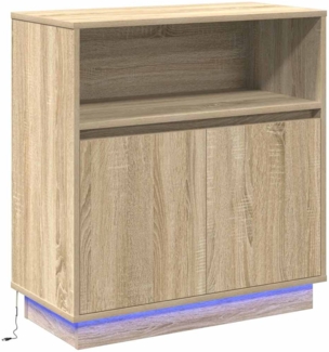 vidaXL Sideboard, mit LED, Holzwerkstoff Sonoma-Eiche, 71 x 34,5 x 75 cm