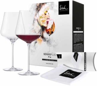 Eisch Sky SensisPlus Burgunderglas 2er Set inkl. Poliertuch