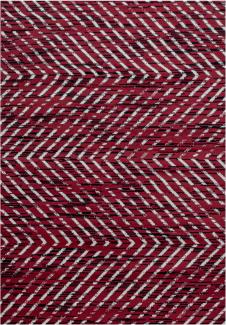 Kurzflor Teppich Bora rechteckig - 160x230 cm - Rot