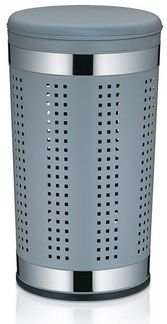 Sitz-Wäschebox 'SEVILLA' mit Sitzkissen, hellgrau matt, 60,5 x 35 x 35 cm