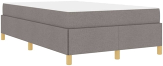 vidaXL Boxspringbett mit Matratze Taupe und Weiß 120 x 190 cm Stoff 3398924