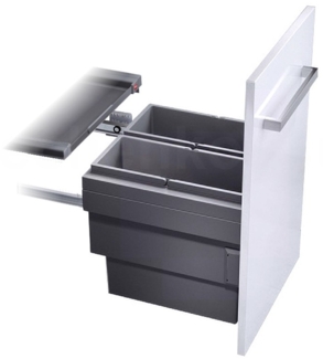 Hailo Einbau-Abfallsammler 2f 1x28l + 1x18l basaltgrau