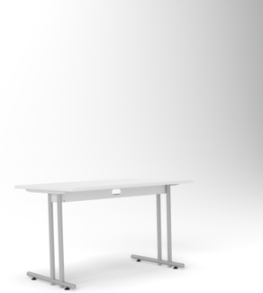 Rheinland Möbel Statio Schreibtisch 120x80 cm höhenverstellbar ±10 mm in Weiß – ergonomischer Bürotisch für Homeoffice & Büro, gerader Fuß, Kabelwanne, einfache Montage, FSC® zertifiziert