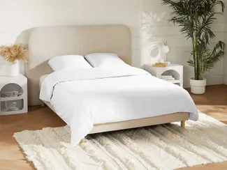 Vente-unique - TALORA Schlafzimmertextilie Stoff Weiß - B 220 cm x H x L 240 cm